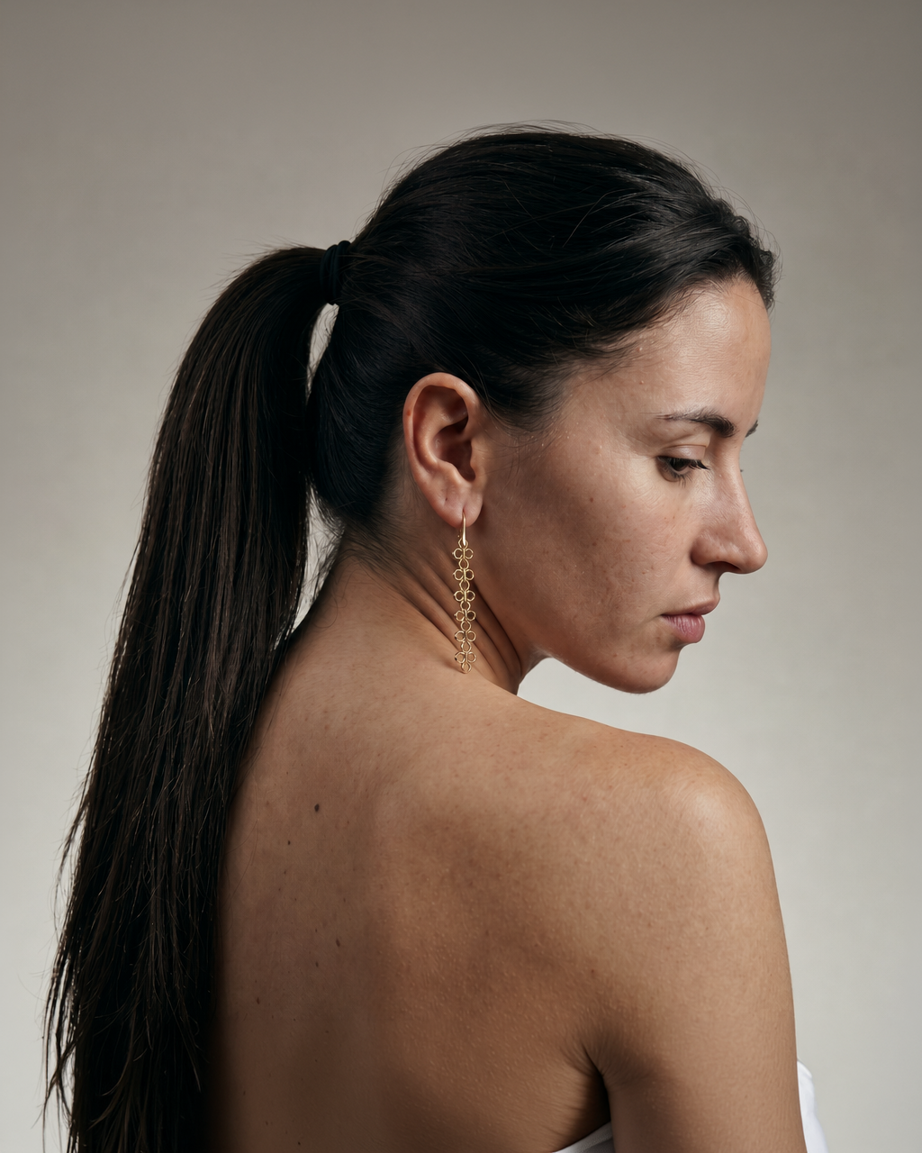 Gold Tassel Earring