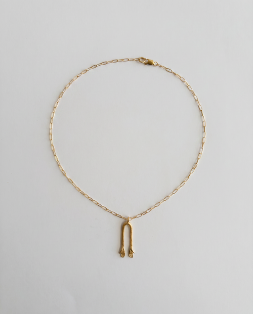 Gold Hamsa Hands Necklace
