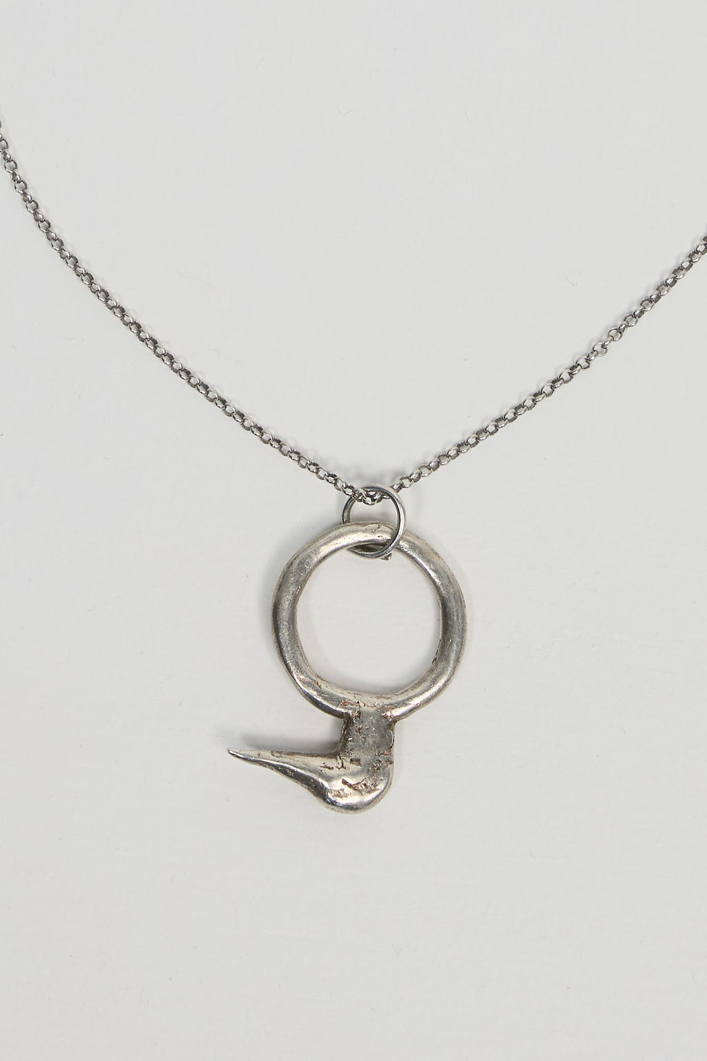 Silver Pekin Duck Necklace