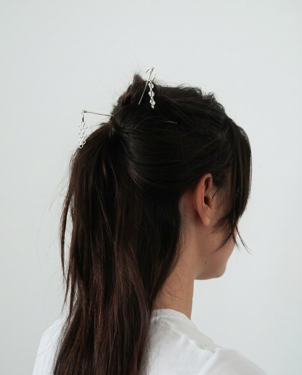Silver Tassel Hair Pins